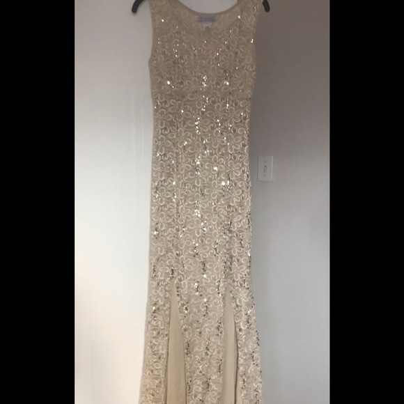 🔥 Beverly Hills Evening Formal Lace Gown  : Embellished Sequin Lace Gown - Picture 6 of 12